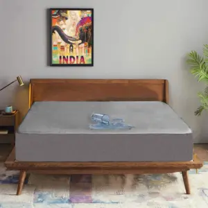 Trance king size waterproof mattress protector 78x72 inches grey cotton feel