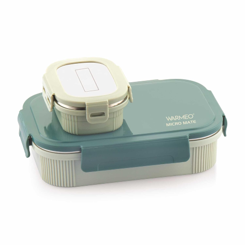 WARMEO microwave safe stainless steel lunch box 800ml green