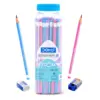 DOMS Zoom ultimate dark triangle pencil jar pack 30 pieces with accessories