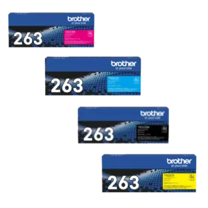 Brother TN-263 toner cartridge pack black cyan yellow magenta for laser printers