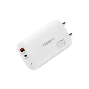 Tempt Alpha 65W GaN Fast Charger Dual Port USB C PD QC 3.0