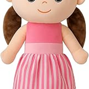 soft plush chinkey doll for baby girls 50cm dark pink cute stuffed toy