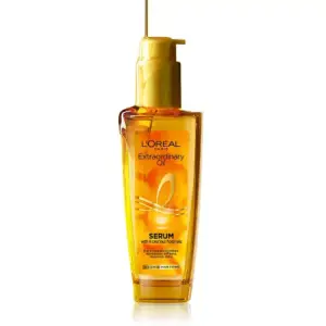 L'Oreal extraordinary oil hair serum bottle for smooth shiny frizz free hair