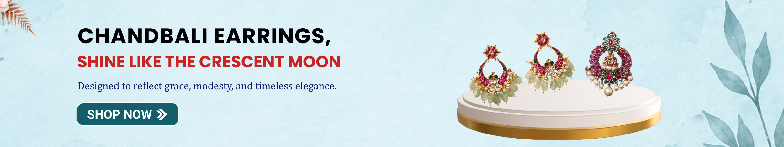 Traditional chandbali earrings with intricate design and pearl detailing showcasing elegant ethnic jewelry