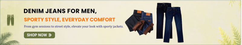 Men denim jeans in stylish blue shades, perfect for casual and everyday wear.