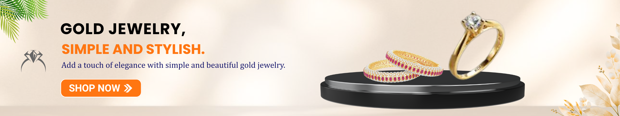 Elegant gold jewelry including rings and bangles with premium design, perfect for weddings and special occasions.