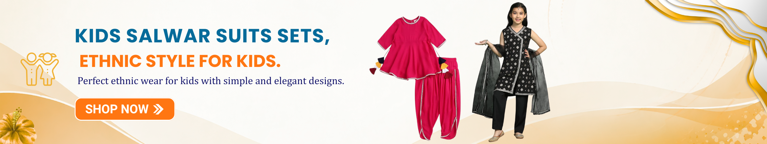 Kids salwar suit sets in colorful ethnic designs, perfect for festivals, weddings, and traditional occasions.