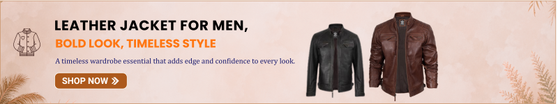 Men leather jackets in black and brown, stylish and durable for casual and biker wear.