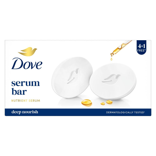 Dove serum bar deep nourish 125g pack of 5 moisturizing soap