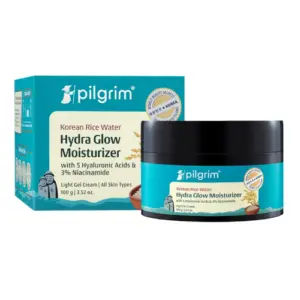 Pilgrim Rice Water Hydra Glow Moisturizer gel for glass skin hydration
