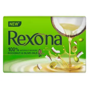 Rexona coconut olive soap bars for silky smooth soft hydrated skin