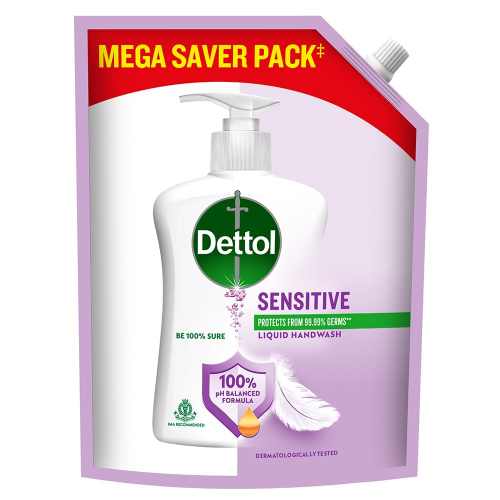 Dettol sensitive hand wash liquid gentle germ protection for soft hands