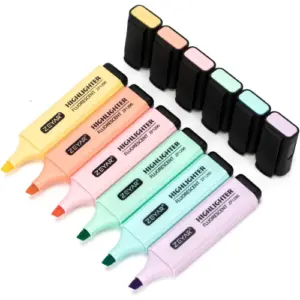 Merayo pastel highlighter pen set cute multicolor study highlighters