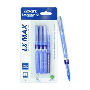 luxor schneider lx max needle tip pen blue pack