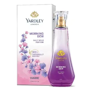 Yardley Morning Dew floral perfume spray bottle with fresh scent