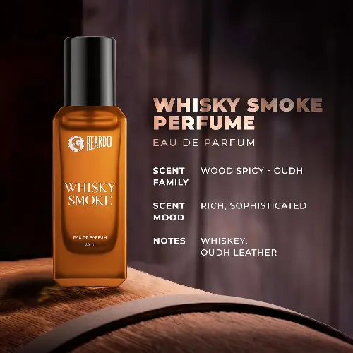 Beardo Whiskey Smoke perfume bottle woody spicy oudh masculine fragrance