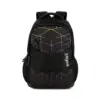 Safari black 35L backpack with geometric design and multiple compartments