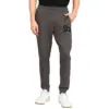 Men grey jogger track pants cotton blend slim fit casual gym wear