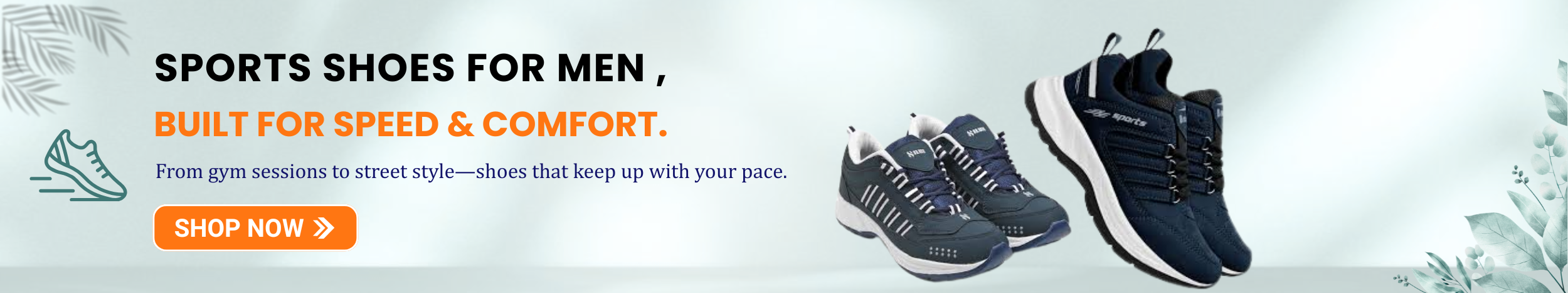 Men sports shoes designed for running, gym, and everyday comfort with lightweight performance.