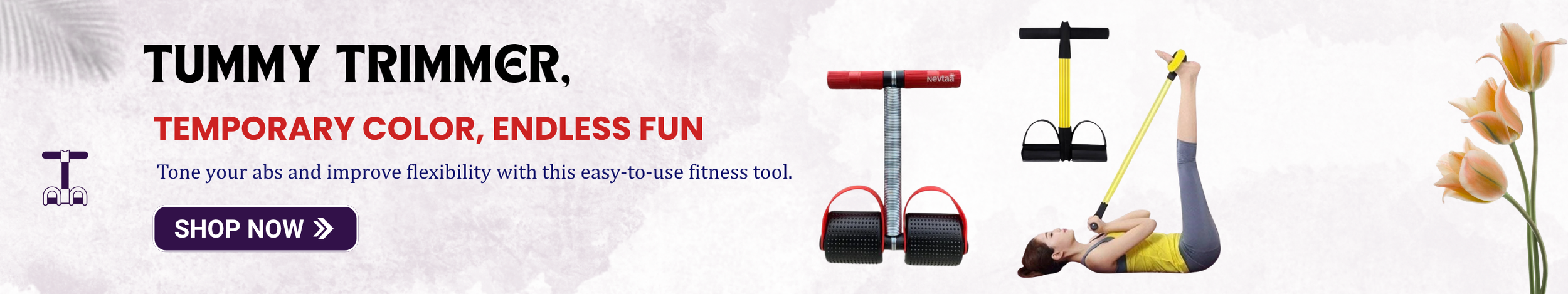 Tummy trimmer fitness equipment with resistance bands and ab workout demonstration for home exercise and core strengthening