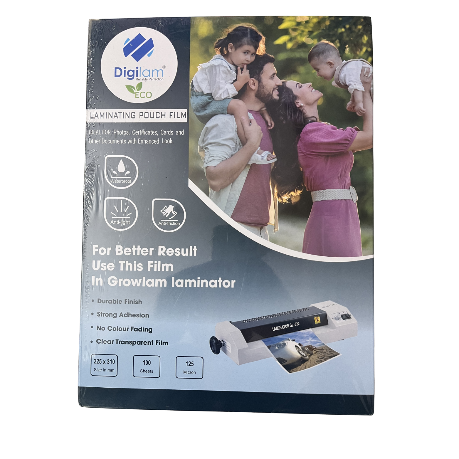 Digilam Laminating Pouch Film A4 225x310mm 125 Micron (100 Sheets) | Compatible with All Laminators