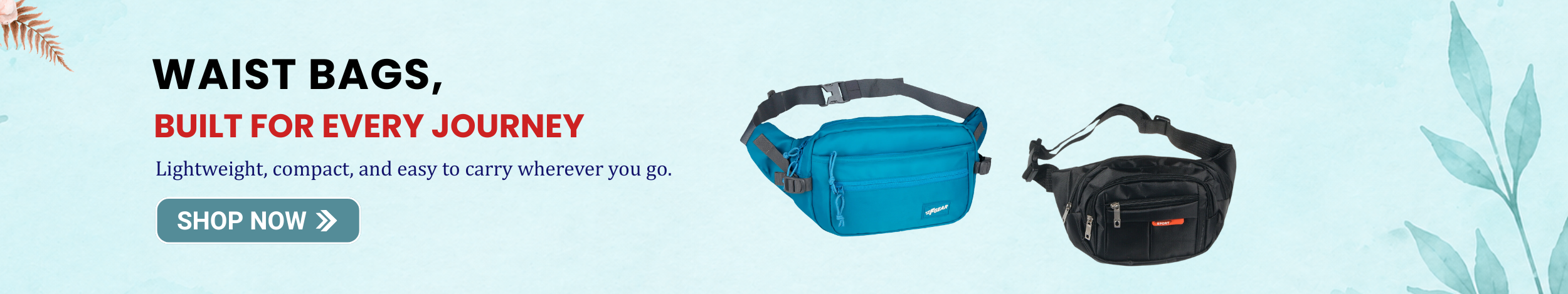 Compact waist bags for men and women with multiple compartments, adjustable straps, and lightweight design