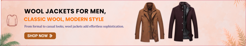 Wool jackets for men, stylish warm winter jackets for formal and casual wear.