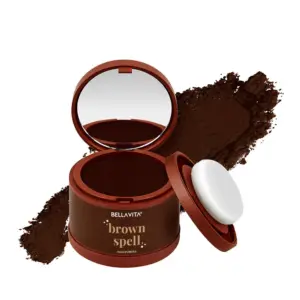 Bellavita brown hair powder for grey coverage and thinning hair concealme