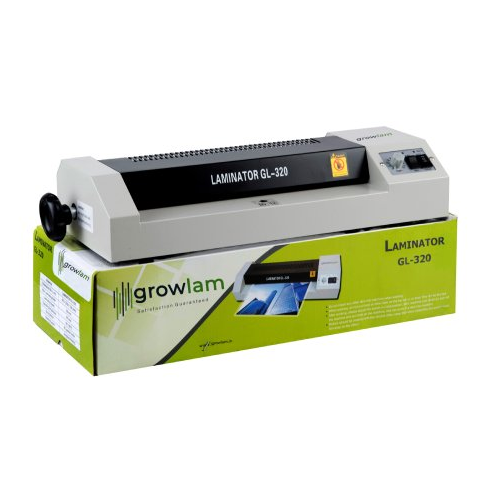Growlam GL-320 A3 Laminator Machine | Hot & Cold Laminator with Metal Body | 4 Roller Lamination Machine