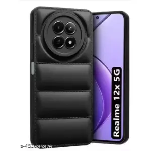 Back Cover for Realme 13 5G, Realme 12X 5G, Realme 12 5G, Realme Narzo 70x 5G, Realme Narzo C65 5G (Black)