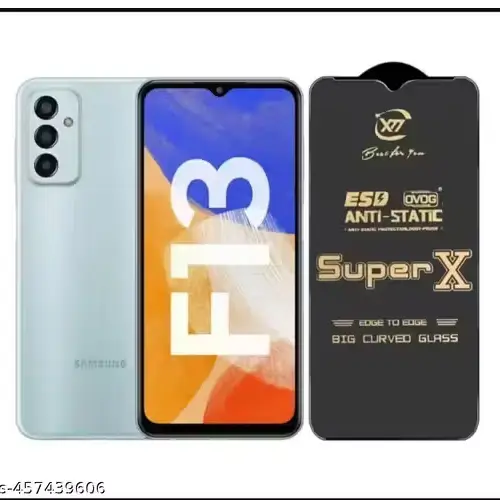 Samsung Galaxy F13 with Super X Edge to Edge Tempered Glass Screen Protector