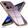 Purple and Gold Shockproof Back Cover for Tecno Spark Go 2023